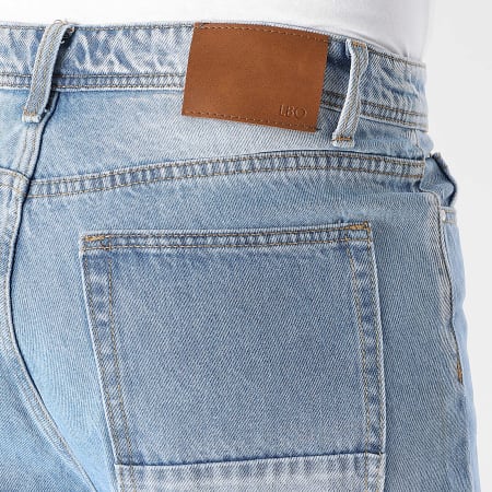 LBO - Lot De 2 Shorts Jean Baggy Large 0338 0337 Gris Bleu Denim